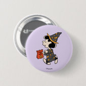 Peanuts Lucy Hexen Kostüm Halloween Button (Vorne & Hinten)
