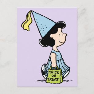 Peanuts Lucy Prinzessinnen-Kostüm Halloween Postkarte