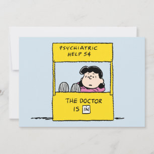 Peanuts Lucy & The Doctor Is In Karte