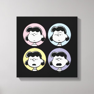 Peanuts Lucys Gesichter Leinwanddruck