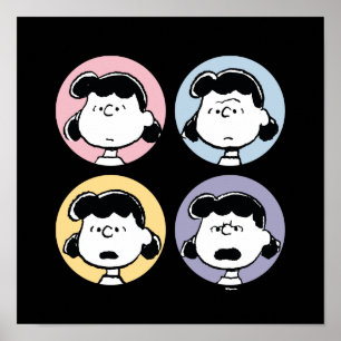 Peanuts Lucys Gesichter Poster