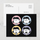 Peanuts | Lucys Gesichter Postkarte (Vorne/Hinten)