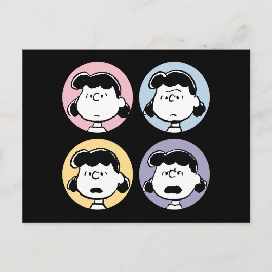 Peanuts | Lucys Gesichter Postkarte (Vorderseite)