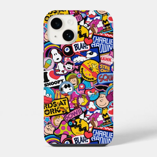 Peanuts | Mixtape Patch Muster iPhone Hülle (Rückseite)