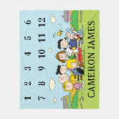 Peanuts | Monatsmilestone Baby Fleecedecke (Vorderseite)