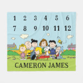 Peanuts | Monatsmilestone Baby Fleecedecke (Vorderseite (Horizontal))
