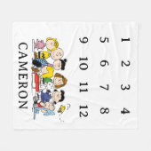Peanuts | Monatsmilestone Baby Fleecedecke (Vorderseite (Horizontal))