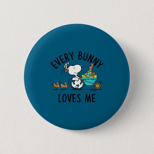 Peanuts - Ostern - jeder Hase mag mich Peanuts - Button (Vorderseite)