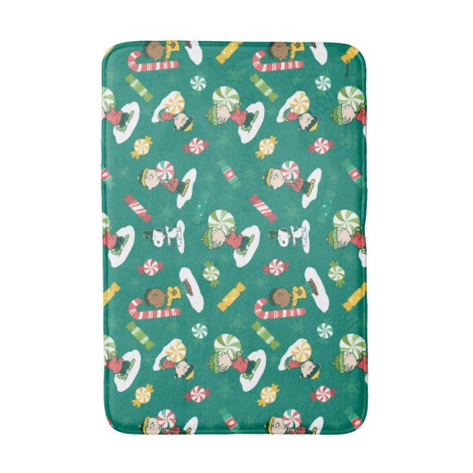 Peanuts Peppermint Dreams Urlaubsmuster Badematte (Vorderseite Vertikal)
