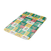 Peanuts Peppermint Dreams | Urlaubsmuster Badematte (Schrägansicht)