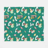 Peanuts Peppermint Dreams Urlaubsmuster Fleecedecke (Vorderseite (Horizontal))