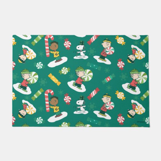 Peanuts Peppermint Dreams Urlaubsmuster Fußmatte (Vorderseite)