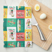 Peanuts Peppermint Dreams | Urlaubsmuster Geschirrtuch (Viertel Falte)