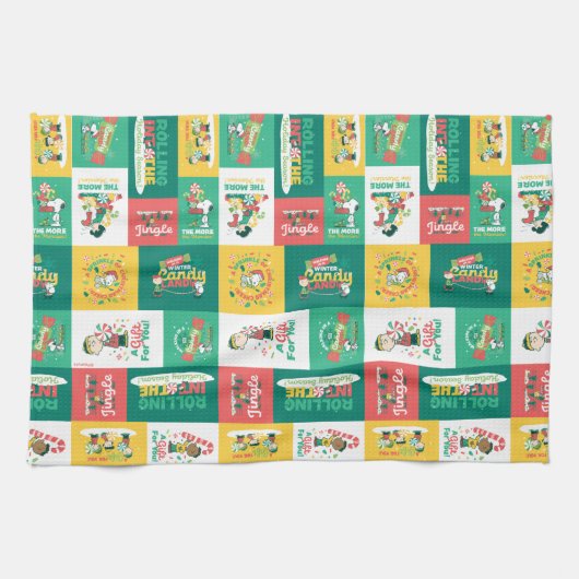 Peanuts Peppermint Dreams | Urlaubsmuster Geschirrtuch (Horizontal)