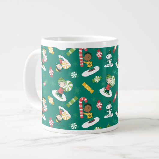 Peanuts Peppermint Dreams Urlaubsmuster Jumbo-Tasse (Vorderseite Links)