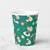 Peanuts Peppermint Dreams Urlaubsmuster Pappbecher (Rückseite)