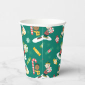 Peanuts Peppermint Dreams Urlaubsmuster Pappbecher (Rechts)