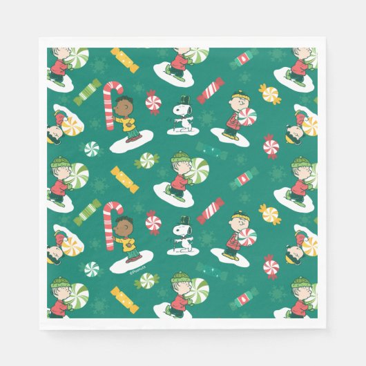 Peanuts Peppermint Dreams Urlaubsmuster Serviette (Vorderseite)