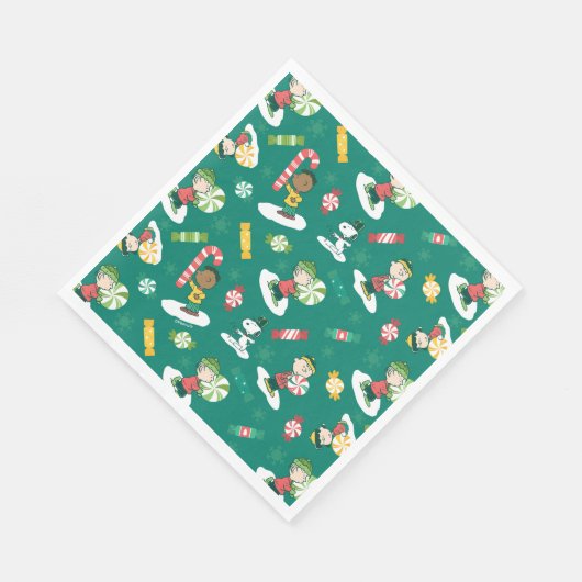 Peanuts Peppermint Dreams Urlaubsmuster Serviette (Ecke)