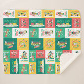 Peanuts Peppermint Dreams | Urlaubsmuster Sherpadecke (Vorderseite (Horizontal))