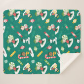 Peanuts Peppermint Dreams Urlaubsmuster Sherpadecke (Vorderseite (Horizontal))