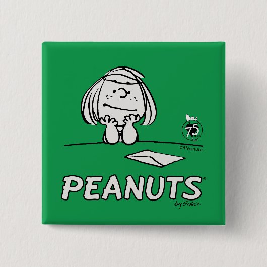 Peanuts | Peppermint Patty Gedanken Button (Vorderseite)