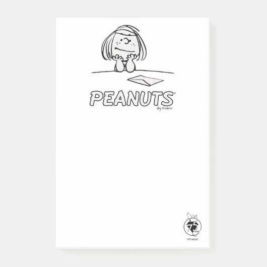 Peanuts | Peppermint Patty Gedanken Post-it Klebezettel (Vorderseite)