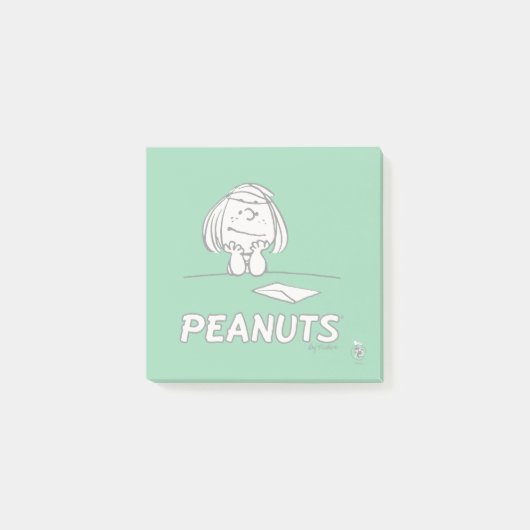 Peanuts | Peppermint Patty Gedanken Post-it Klebezettel (Vorderseite)