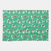 Peanuts Peppermint Träume Schneeflocken Muster Geschirrtuch (Horizontal)