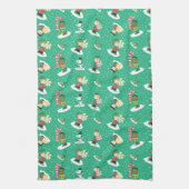 Peanuts Peppermint Träume Schneeflocken Muster Geschirrtuch (Vertikal)