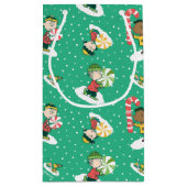 Peanuts Peppermint Träume Schneeflocken Muster Kleine Geschenktüte (Rückseite)