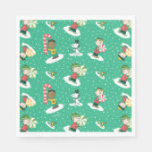 Peanuts Peppermint Träume Schneeflocken Muster Serviette (Vorderseite)