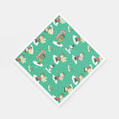 Peanuts Peppermint Träume Schneeflocken Muster Serviette (Ecke)