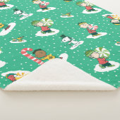 Peanuts Peppermint Träume Schneeflocken Muster Sherpadecke (3/4)