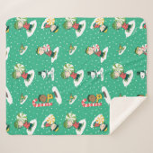 Peanuts Peppermint Träume Schneeflocken Muster Sherpadecke (Vorderseite (Horizontal))