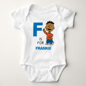 PEANUTS | Personalisiert Franklin Baby Strampler (Vorderseite)