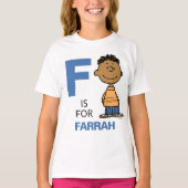 PEANUTS | Personalisiert Franklin T-Shirt (Vorderseite)
