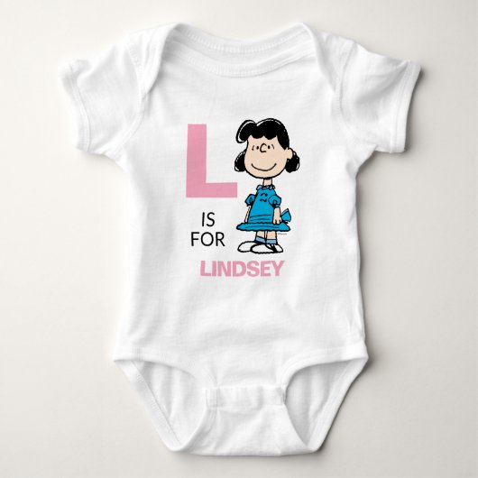 PEANUTS | Personalisiert Lucy Baby Strampler (Vorderseite)