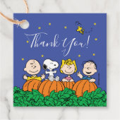 Peanuts Pumpkin Baby Dusche - Danke Geschenkanhänger (Vorderseite)