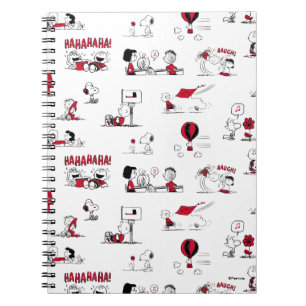 PEANUTS Red & Black Pattern Notizblock