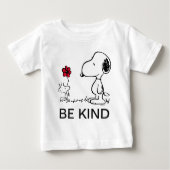 PEANUTS | Rotes und schwarzes Muster Baby T-shirt (Vorderseite)