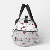 PEANUTS | Rotes und schwarzes Muster Duffle Bag (Rechts)