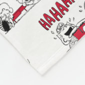 PEANUTS | Rotes und schwarzes Muster Fleecedecke (Ecke)