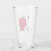 PEANUTS | Rotes und schwarzes Muster Glas (Rückseite)
