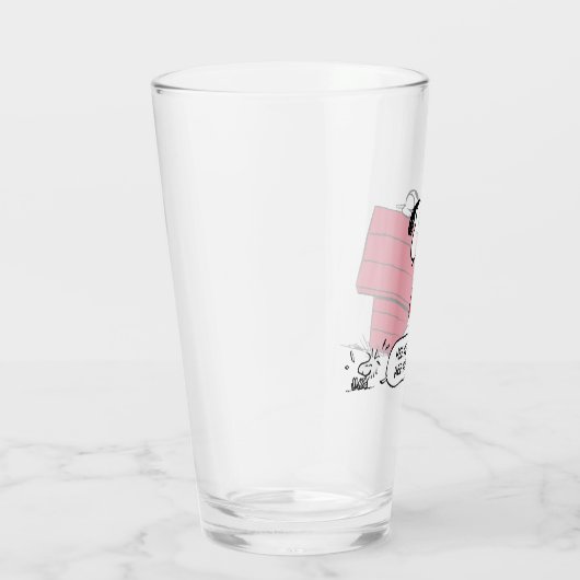 PEANUTS | Rotes und schwarzes Muster Glas (Rechts)