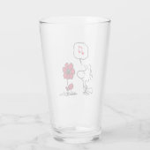 PEANUTS | Rotes und schwarzes Muster Glas (Rückseite)