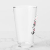 PEANUTS | Rotes und schwarzes Muster Glas (Rechts)