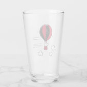 PEANUTS | Rotes und schwarzes Muster Glas (Rückseite)