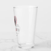 PEANUTS | Rotes und schwarzes Muster Glas (Links)