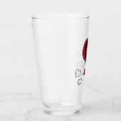 PEANUTS | Rotes und schwarzes Muster Glas (Rechts)